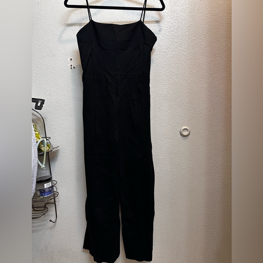 UO Sleeveless Spaghetti Strap Wide-Leg Jumpsuit W/ Adjustable Straps